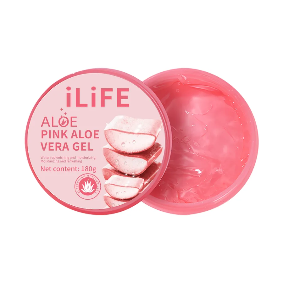 Розовый гель алоэ вера